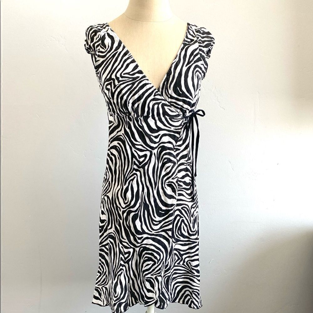 Zebra Print Sun Dress Swim Cover-Up